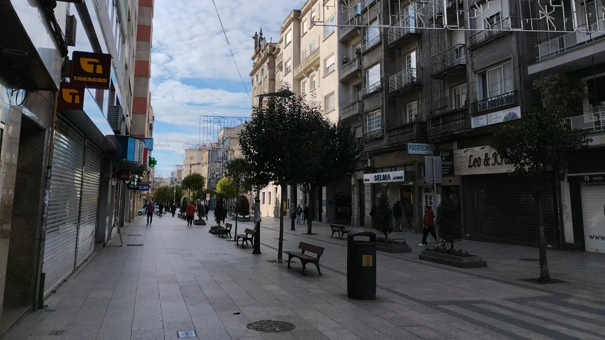 Rúa de Urzáiz, en el Calvario