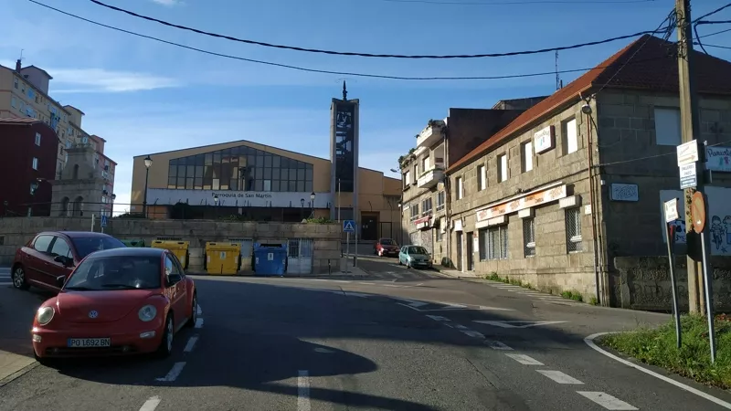 Praza da Consolación, donde se encontraba la iglesia de Coia, sustituida por otra