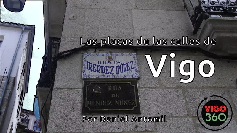 Fotografía de dos placas de la Rúa de Méndez Núñez