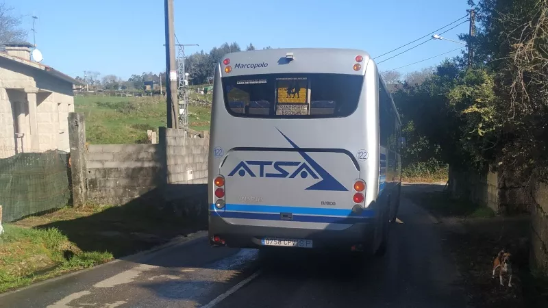 Una de las líneas que probamos, el ATSA (actual Lugove) que sale los miércoles de feria de Tomiño a Pinzás, línea *oculta* por ATSA antes y Lugove ahora