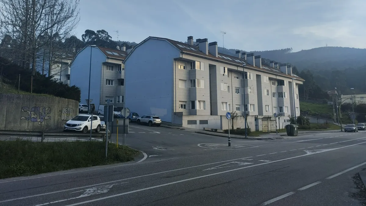 Edificios de Roteas, zona sin servicio de Vitrasa