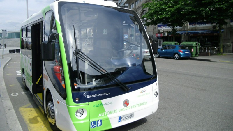 El autobús eléctrico en su primer día
