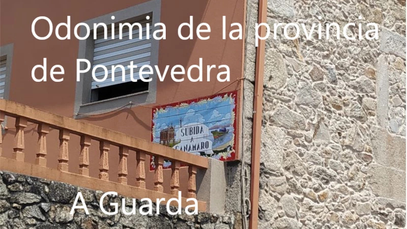 Foto de portada del trabajo de Odonimia de A Guarda.