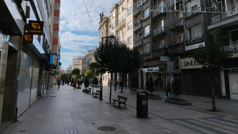 Rúa de Urzáiz, en el Calvario