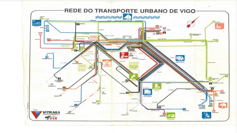 El plano de líneas de 1990