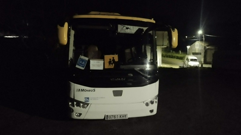 Autobus de Monbus de noche