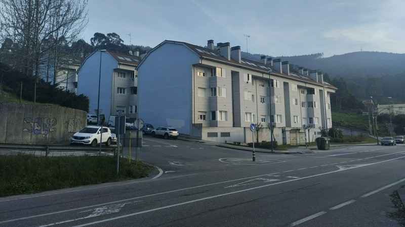 Edificios de Roteas, zona sin servicio de Vitrasa