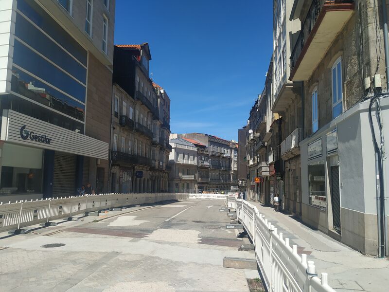 Rúa de Elduayen, actualmente en obras