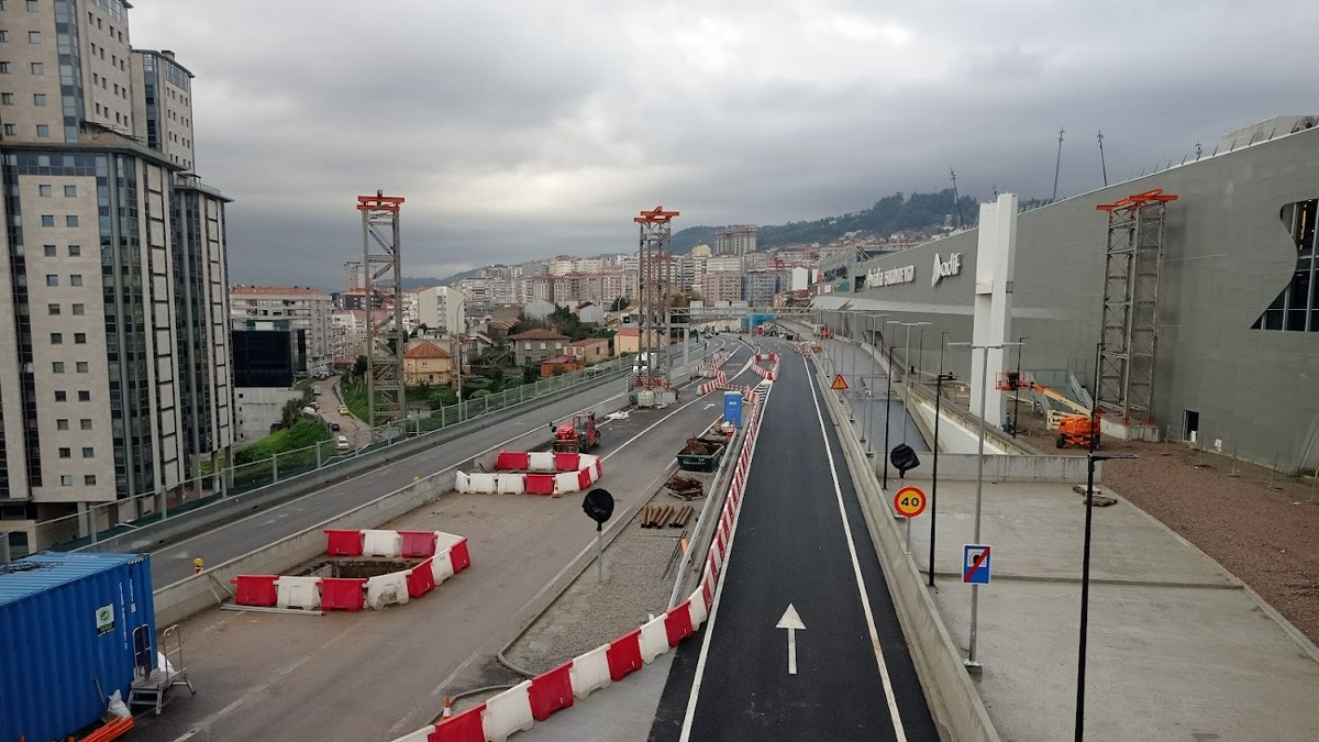 El nuevo acceso a la AP-9V desde la nueva estación de autobuses de Vigo