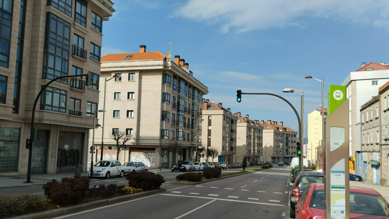 Rúa de Aragón, en su parte central Rúa de Aragón, en su parte central